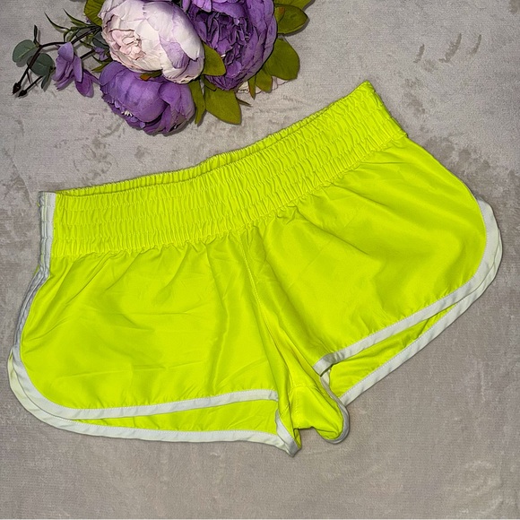 Xhilaration Neon Yellow Women's Athletic Shorts - Picture 1 of 8